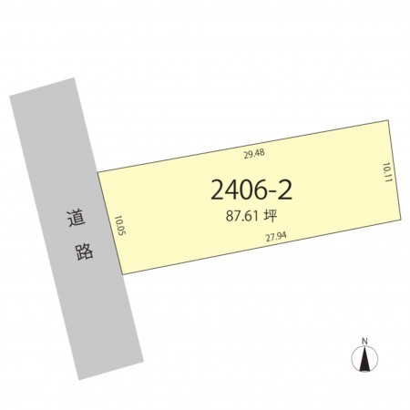 越前市平出、土地の間取り画像です