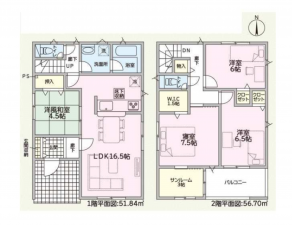 鯖江市住吉町、新築一戸建ての間取り画像です