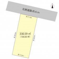 鯖江市東鯖江、土地の間取り画像です