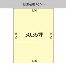 鯖江市石田下町、土地の間取り画像です