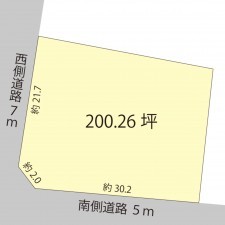 鯖江市舟津町、土地の間取り画像です