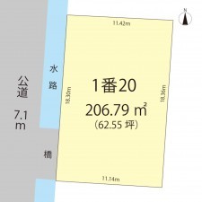 鯖江市大倉町、土地の間取り画像です