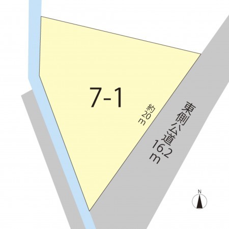 越前市八幡、土地の間取り画像です
