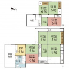 越前市入谷町、中古一戸建ての間取り画像です