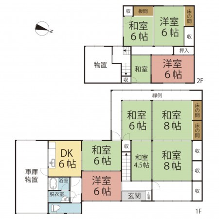越前市入谷町、中古一戸建ての間取り画像です