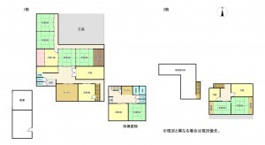越前市余川町、中古一戸建ての間取り画像です