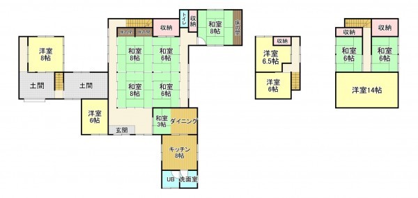 越前市新堂町、中古一戸建ての間取り画像です