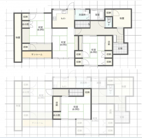 越前市家久町、中古一戸建ての間取り画像です