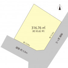 越前市妙法寺町、土地の間取り画像です