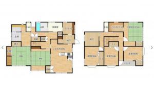 越前市千福町、中古一戸建ての間取り画像です