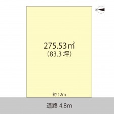 福井市中毘沙門町、土地の間取り画像です
