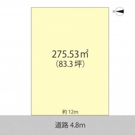 福井市中毘沙門町、土地の間取り画像です