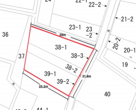 鯖江市石田下町、土地の間取り画像です