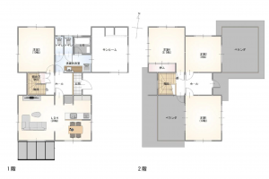 越前市粟田部町、中古一戸建ての間取り画像です