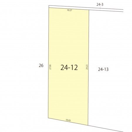 越前市矢放町、土地の間取り画像です