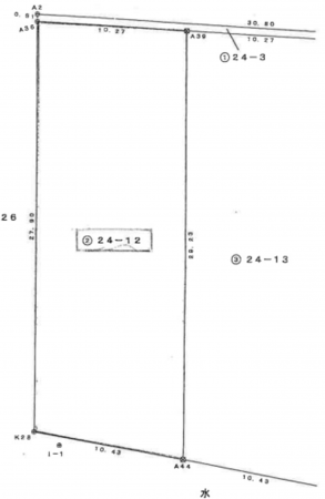 越前市矢放町、土地の間取り画像です