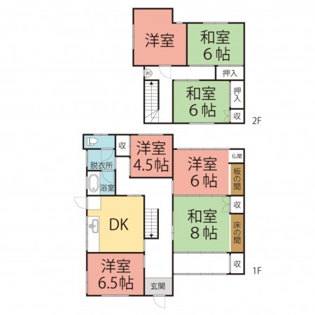 鯖江市舟津町、中古一戸建ての間取り画像です