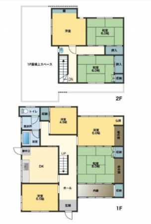鯖江市舟津町、中古一戸建ての間取り画像です