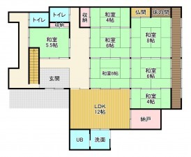越前市広瀬町、中古一戸建ての間取り画像です