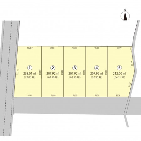 越前市小松、土地の間取り画像です