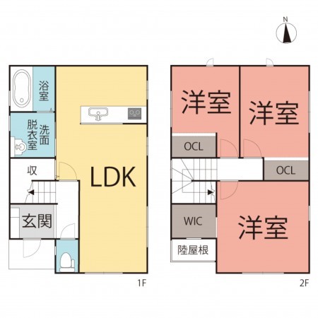鯖江市上鯖江、中古一戸建ての間取り画像です