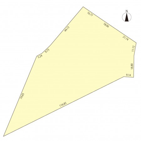 福井市田尻町、土地の間取り画像です