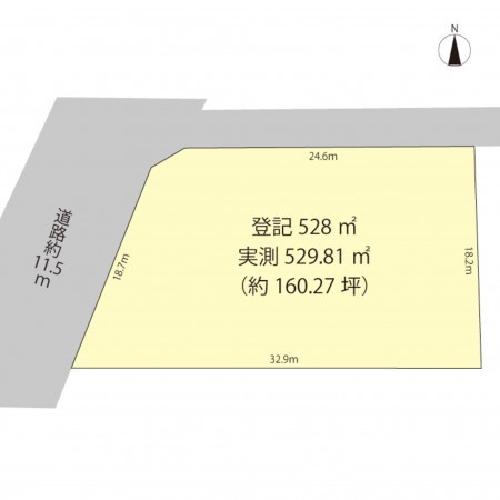 鯖江市鳥羽、土地の間取り画像です