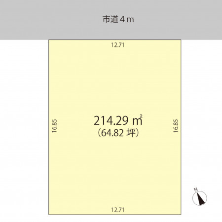 越前市家久町、土地の間取り画像です
