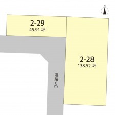 越前市余田町、土地の間取り画像です