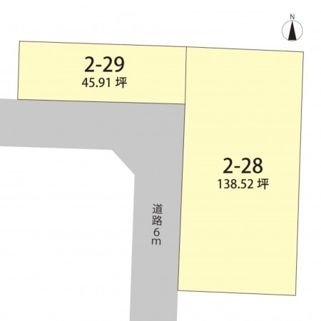 越前市余田町、土地の間取り画像です