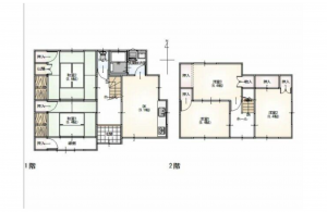 越前市家久町、中古一戸建ての間取り画像です