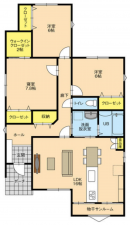 鯖江市住吉町、新築一戸建ての間取り画像です