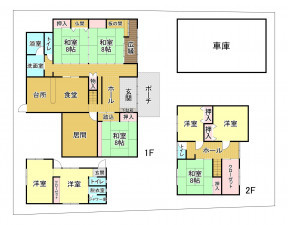 越前市家久町、中古一戸建ての間取り画像です