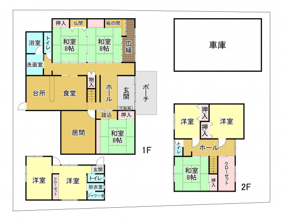 越前市家久町、中古一戸建ての間取り画像です