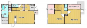 鯖江市舟津町、中古一戸建ての間取り画像です