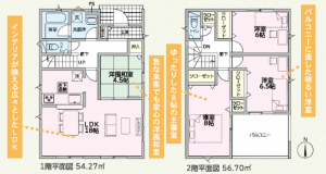 丹生郡越前町、新築一戸建ての間取り画像です