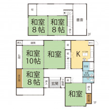坂井市春江町、中古一戸建ての間取り画像です