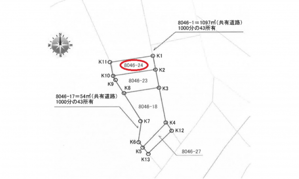 呉市倉橋町、土地の間取り画像です
