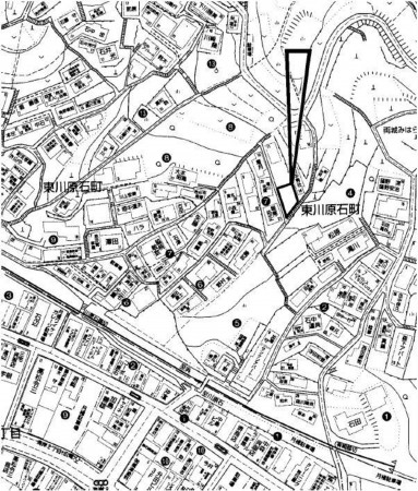 呉市東川原石町、土地の間取り画像です