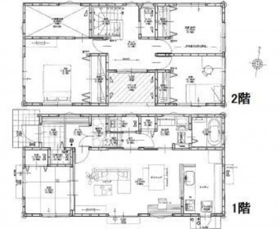 呉市広長浜、中古一戸建ての間取り画像です