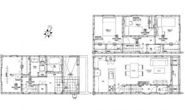 呉市本通、新築一戸建ての間取り画像です