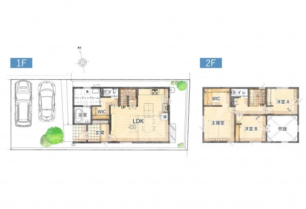 呉市東中央、中古一戸建ての間取り画像です