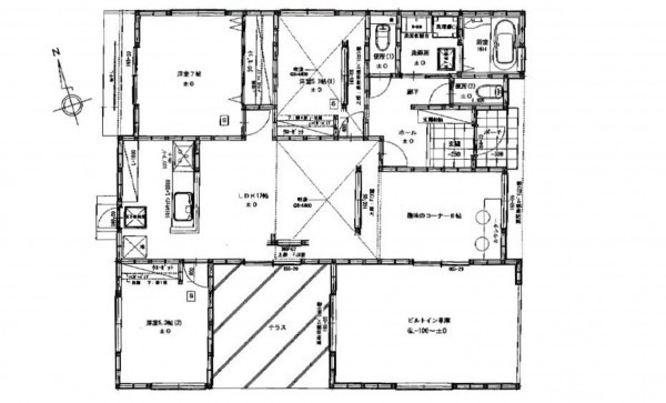 呉市焼山政畝、中古一戸建ての間取り画像です