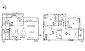 呉市広文化町、新築一戸建ての間取り画像です