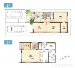 呉市広文化町、新築一戸建ての間取り画像です