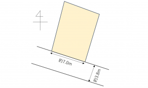 呉市吾妻、土地の間取り画像です