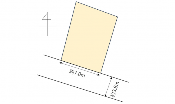 呉市吾妻、土地の間取り画像です