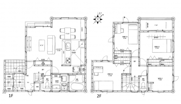 呉市広中新開、新築一戸建ての間取り画像です