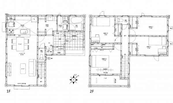 呉市広中新開、新築一戸建ての間取り画像です