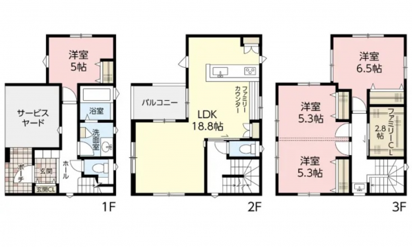 呉市広本町、中古一戸建ての間取り画像です